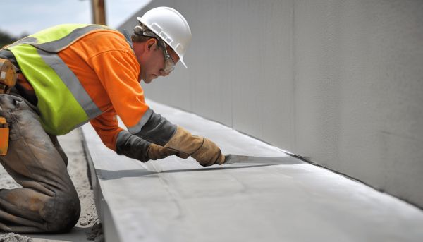 Achever un mur avec une arase en béton parfaitement nivelée